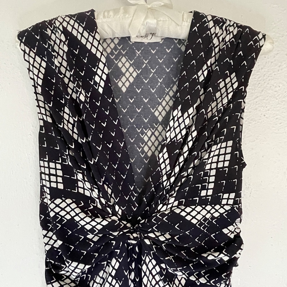 Eliza J Maxi Dress Stretchy V Neck Adjustable Tie 8 - Picture 4 of 7